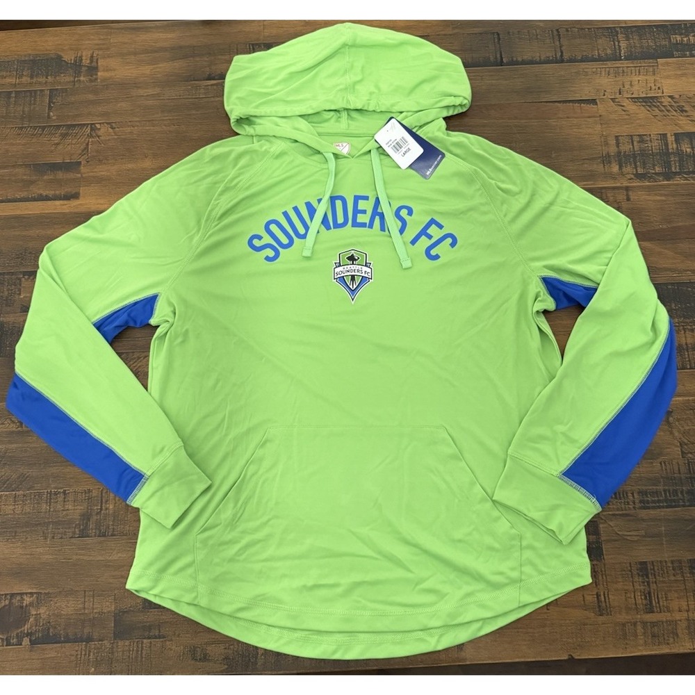 Seattle Sounders FC MLS Lightweight Green Men's Hoodie Size XL NWOT